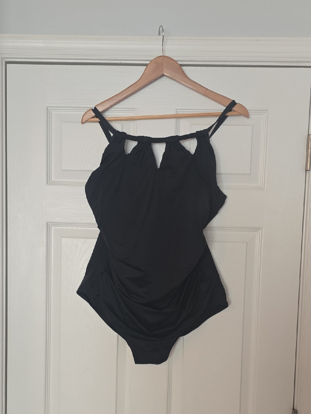 Black Swimsuit with Keyhole Neckline